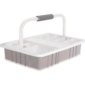 Marketlab ABS Plastic Tray with Handle 13mm Black/White 1/Pack 