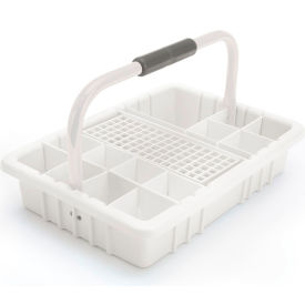 Marketlab ABS Plastic Tray with Handle 13mm White 1/Pack 