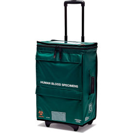 Specimen Transport Tote Bag, Wheeled, 9-1/2"W x 15-1/2"L, Green view 2