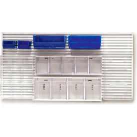 LabWall Bundle without Wire Basket, 4"W x 2"H, White/Blue view 2