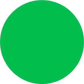 Marketlab Dot Labels 1" Dia. Green 1000/Pack 