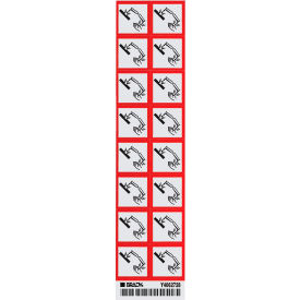 Vinyl GHS Corrosive Labels, 1" x 1", White/Black/Red, 16/Pack view 2