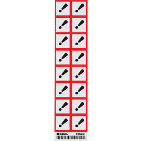 Vinyl GHS Acute Toxic Labels, 1" x 1", White/Black/Red, 16/Pack view 2