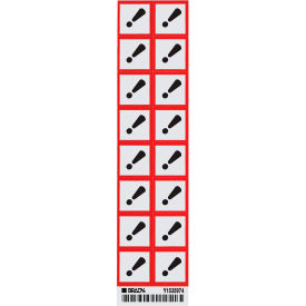 Paper GHS Acute Toxic Labels, 1" x 1", White/Black/Red, 16/Pack view 2