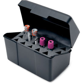 Plastic Box with Foam Tube Rack, Black view 2