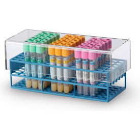 Acrylic Tube Rack Cover, 4-1/4"W x 2-3/4"H, Single, Clear view 2