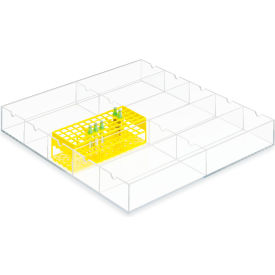 Acrylic Tube Rack Cover, 4-1/4"W x 2-3/4"H, Clear view 2