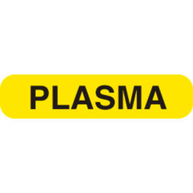 Chemistry Labels, Plasma, 1-5/8" x 3/8", Yellow, 1000/Pack view 2
