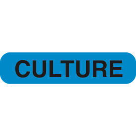 Microbiology Labels, "CULTURE", Sky Blue, 1-5/8" x 3/8", 1000/Pack view 2