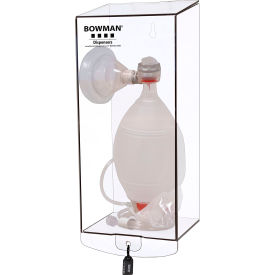 MARKETLAB INC BK501-1211 Bowman® Single Respiratory Supplies Dispenser, 7-1/2"W x 6-5/16"D x 18-1/4"H, Transparent image.
