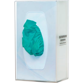 BOWMAN DISPENSERS LLC GL100-1214 Bowman® Glove Box Dispenser - Single 5.84"W x 10.11"H x 4.22"D, Semi-Transparent image.