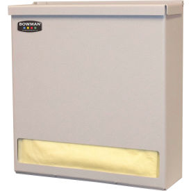 MARKETLAB INC GN001-0212 Bowman® Single Bulk Protective Wear Dispenser, 14-5/8"W x 5-1/16"D x 15-5/16"H, Quartz Beige image.