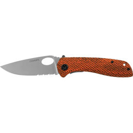 Coast Products DX312 Coast DX312 3-3/8" 7CR17 Stainless Steel Blade Double Lock Folding Knife W/ Wood Handle image.