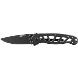 Coast Products FDX302 Coast FDX302 3" 7CR17 Stainless Steel Blade Double Lock Folding Knife W/ Stainless Steel Handle image.