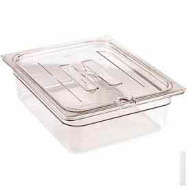 Cambro Manufacturing 10CWCHN135 Cambro® Camwear® Notched Food Pan Cover W/ Handle, 20-7/8"L x 12-3/4"W, Clear image.