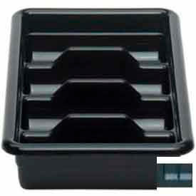 Cambro Manufacturing 1120CBR110 Cambro 1120CBR110 - Cutlery Box, 4 Comp. 11-3/8"L x 20-7/16"W x 3-3/4"H, Hi-Impact Plastic, Black image.