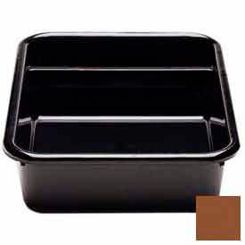 Cambro Manufacturing 1621CBP131 Cambox®, 2 Compartments, 15-5/8"L X 20-1/2"W X 4-7/8"H, Hi-Gloss Plastic, Dark Brown image.