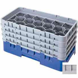 Cambro Manufacturing 17HS434151 Cambro 17HS434151 - Camrack  Glass Rack 17 Compartments 5-1/4" Max. Height Soft Gray NSF image.