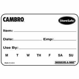 Cambro Manufacturing 23SLINB250 Cambro® 23SLINB250 Food Rotation Label, Biodegradable, 3"L x 2"W, White image.