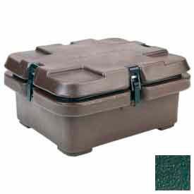 Cambro Manufacturing 240MPC519 Cambro 240MPC519 - Camcarrier For 1/2 Size Food Pans, 5.3 Qts., 16-1/2x13-7/8, Stacking Lugs, Green image.