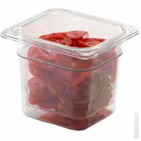 Cambro Manufacturing 33CLRCW135 Cambro® Camwear® Colander, Fits 1/3 Size Food Pans, 6-15/16"L x 6-15/16"W x 3"H, Clear image.