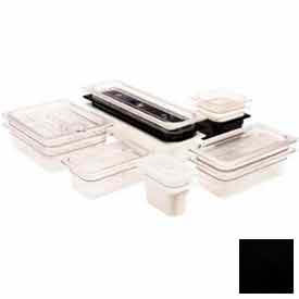 Cambro Manufacturing 46CW110 Cambro 46CW110 - Camwear Food Pan, Plastic, 1/4 Size, 6" Deep, Polycarbonate, Black, NSF image.