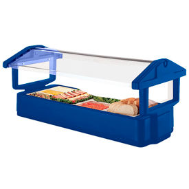 Cambro Manufacturing 4FBRTT186 Cambro 4FBRTT186 - Tabletop Salad Bar, 51"L x 27"H, Table Top, 4-Pan Size, Breathguard, Navy Blue image.