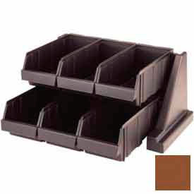 Cambro Manufacturing 6RS6131 Cambro 6RS6131 - Organizer Rack, with 6 Bins, 20-1/8 x 17-1/4 x 9-1/4, Dark Brown image.