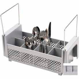 Cambro Manufacturing 8FB434151 Cambro 8FB434151 - Flatware Basket, Half Size, 8 Compartments, Handles, Gray image.