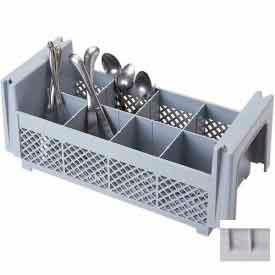 Cambro Manufacturing 8FBNH434151 Cambro 8FBNH434151 - Flatware Basket, Half Size, 8 Compartments, Polypropylene, Gray image.