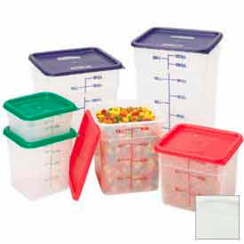 Cambro Manufacturing 8SFSPP190 Cambro® Square Food Container, 8-3/8"L x 8-3/8"W x 9-1/8"H, Translucent image.