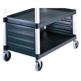 Cambro Manufacturing BC340KDP110 Cambro BC340KDP110 - Single Shelf Panel Set for KD Utility Cart (Cart Sold Separate) Black image.