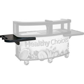 Cambro Manufacturing CVC75RET110 Cambro 5/16" x 16" Black Polyethylene Right-Side End Table For CVC75/CVC75B Vending Cart image.