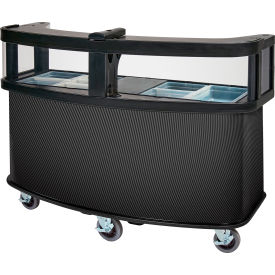 Cambro Manufacturing CVC75W13 Cambro Vending Cart with Carbon Fiber Laminated Wrap & Sneeze Guard, 75 1/8" x 33-1/2" x 53 1/8 image.