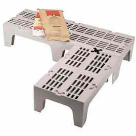 Cambro Manufacturing DRS480480 Dunnage Rack, Slotted Top, 21"W x 48"D, Speckled Gray image.