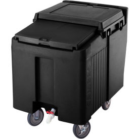 Cambro Manufacturing ICS175L110 Cambro ICS175L110 - Ice Caddy, Black, 175 Lbs. Cap., Short, 2 Fixed, 2 Swivel, 1 with Brake image.
