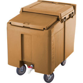 Cambro Manufacturing ICS175L157 Cambro ICS175L157 - Ice Caddy, Beige, 175 Lbs. Cap., Short, 2 Fixed, 2 Swivel, 1 with Brake image.