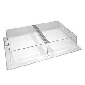 Cambro Manufacturing RD1826CWH135 Cambro RD1826CWH135 - Display Rectangular Cover with Hinge 18" x 26", Clear image.