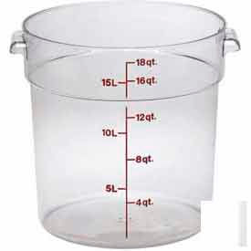 Cambro Manufacturing RFSCW18135 Cambro® Round Storage Container, 14-7/8" Dia. x 12"H, Clear image.