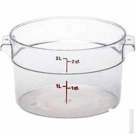 Cambro Manufacturing RFSCW2135 Cambro® Round Storage Container, 8-3/16" Dia. x 4-3/16"H, Clear image.
