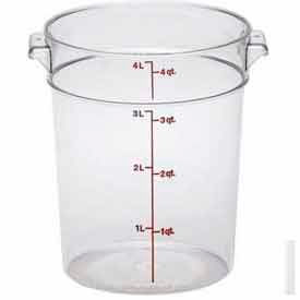 Cambro Manufacturing RFSCW4135 Cambro® Round Storage Container, 8-3/16" Dia. x 8-9/16"H, Clear image.
