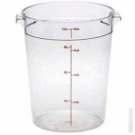 Cambro Manufacturing RFSCW8135 Cambro® Round Storage Container, 9-15/16" Dia. x 10-7/8"H, Clear image.