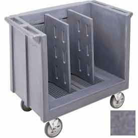 Cambro Manufacturing TDC30191 Cambro TDC30191 - Dish/Tray Cart Adjustable with 2 Dividers Granite Gray NSF image.