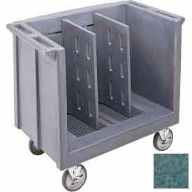 Cambro Manufacturing TDC30192 Cambro TDC30192 - Dish/Tray Cart Adjustable with 2 Dividers Granite Green NSF image.