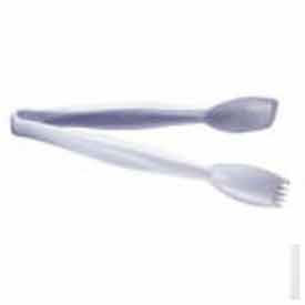 Cambro Manufacturing TGG6135 Cambro TGG6135 - Lugano™Tongs, 6", Easy-Grasp, Combines Fork And Spoon, Solid Color, Clear image.