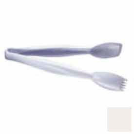 Cambro Manufacturing TGG6148 Cambro TGG6148 - Lugano™Tongs, 6", Easy-Grasp, Combines Fork And Spoon, Solid Color, White image.