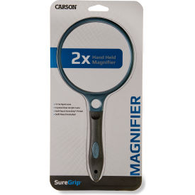 Carson Optical SG-12 Carson® SG-12 SureGrip™ Soft Grip 2x Magnifier 110mm w/ 11.5x Spot Lens image.