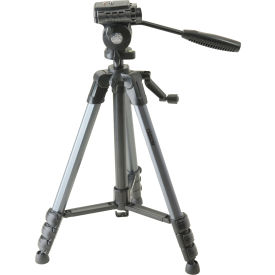 Carson Optical TR-300 Carson The Rock Series, 3-Way Panhead Aluminum Lightweight Tripod with Carrying Case, 59.6", Black image.
