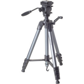 Carson Optical TR-400 Carson The Rock Series, 3-Way Panhead Aluminum Lightweight Tripod with Carrying Case, 65.1", Black image.