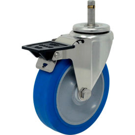 Casters, Wheels & Industrial Handling 15NM50GL5A91TY Durable Superior Casters Swivel Stem Caster - 5"Dia. Nomadic, Grip Ring with Top Lock, 1-3/8"H Stem image.